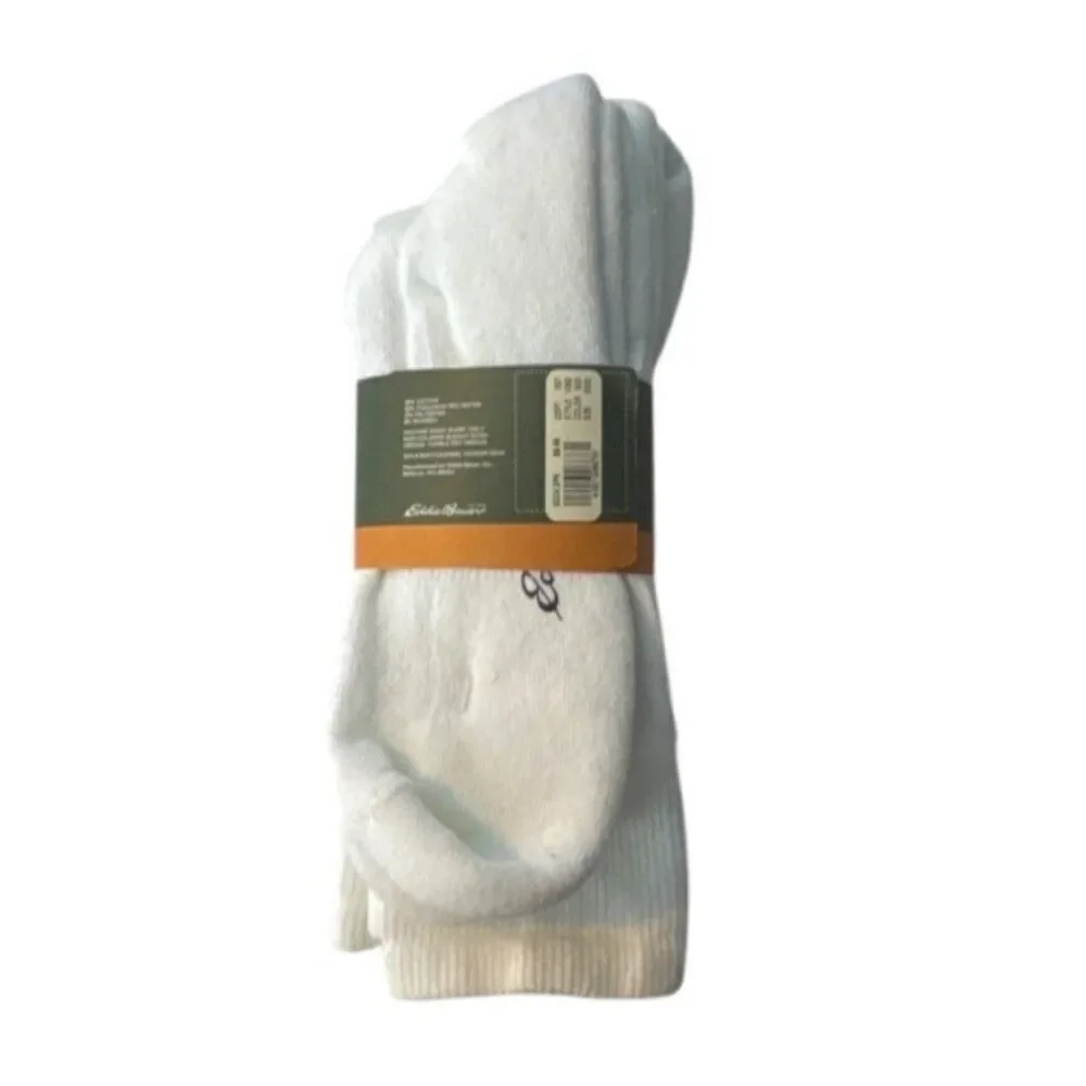 Coolmax White Work Crew Socks Pack Size L Moisture-Wicking Durable Design